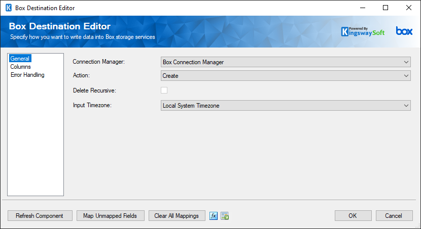 SSIS Box Destination Component